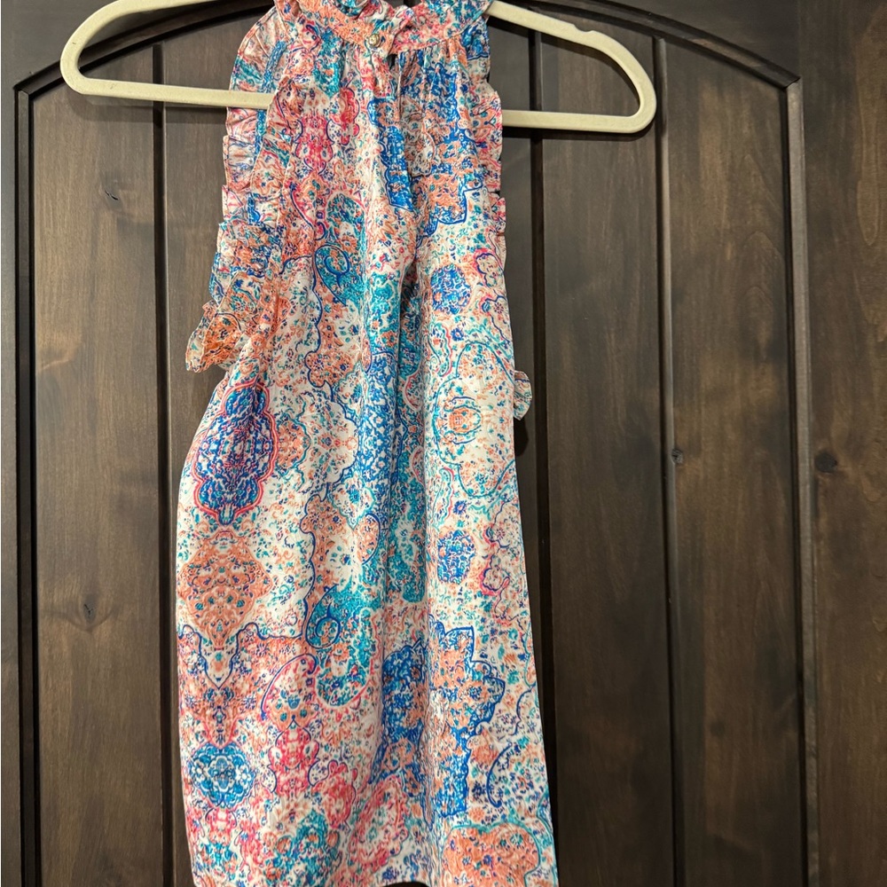 Colorful Paisley sleeveless blouse